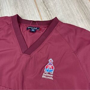 Sherwin Williams Pullover 2XL XXL Windshirt Windbreaker Red
